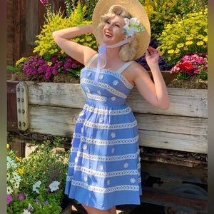Vintage Barbie Inspired Blue Dress